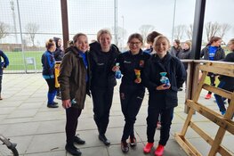 Plezier en winnaars tijdens spelochtend meiden fc Harlingen
