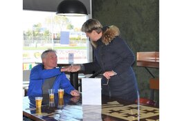 Burgemeester Ina Sjerps te gast bij fc Harlingen